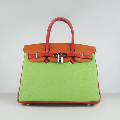 HBK30ROG002 Birkin 30CM Red.Orange.Green (argento))